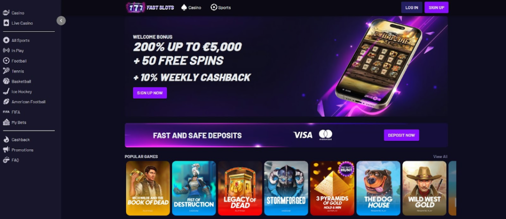 Fast Slots Best Online Casino Homepage With €5,000 Bonus Offer